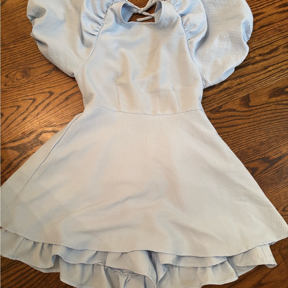 Altar'd State Soft Blue Textured Dress